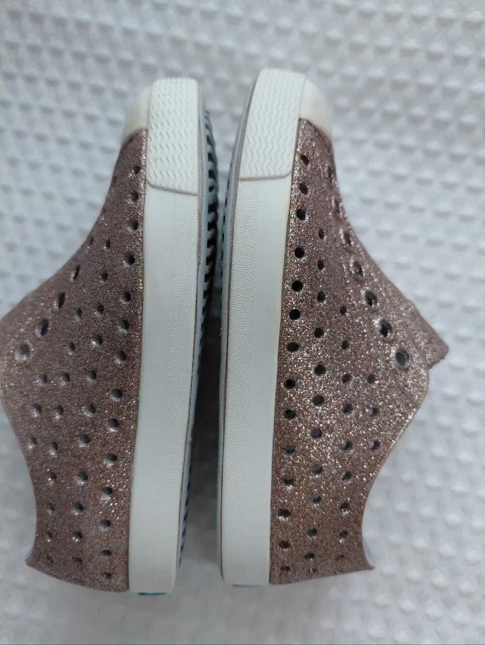 Native Girls Glitter Jefferson Slip-On Shoes in Brown Sz C8